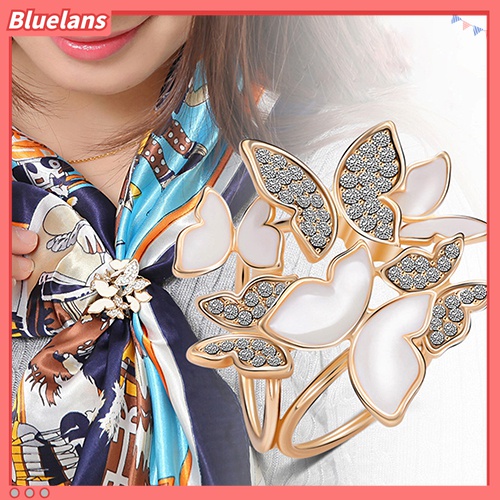 Ghim cài khăn choàng cổ tạo hình đàn bướm đính đá đẹp mắt