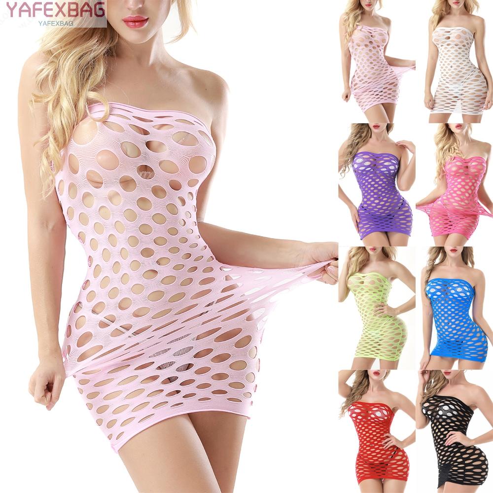 Women Lingerie Dress Fishnet Polyester Sleepwear Stocking 1* Bodystocking