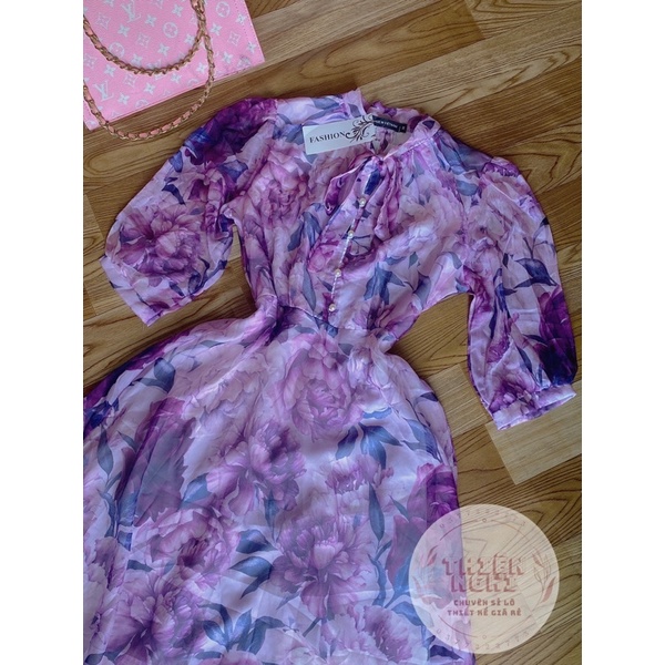 Đầm Thiết Kế Hoa Voan