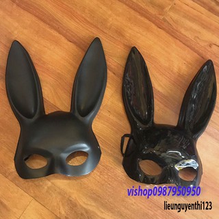 ♥Mặt nạ hóa trang Halloween hình thỏ trắng/đen -Mặt Nạ Tai Thỏ Dài Hoá Trang Halloween -MẶT NẠ THỎ BUNNY TAI DÀI