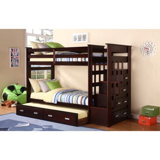 [Miễn phí ship] Giường 3 Tầng Ali Gỗ Tự Nhiên (1m/1m/1m)