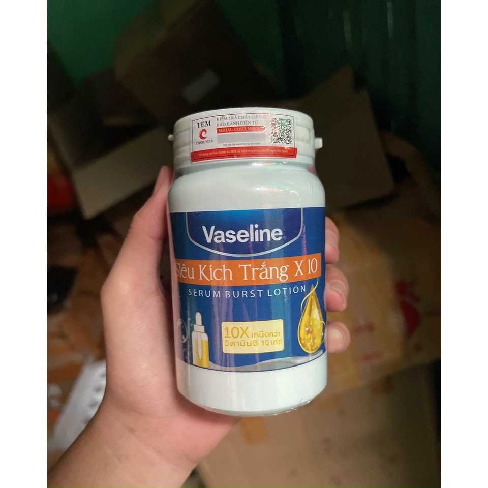 Body kích x10 Vaseline 250g Xanh Dương