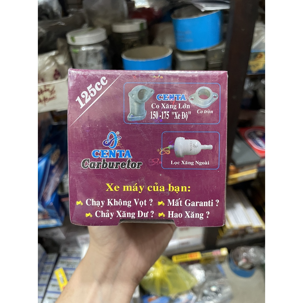 Bình xăng con, chế hòa khí 125cc Centa chính hãng