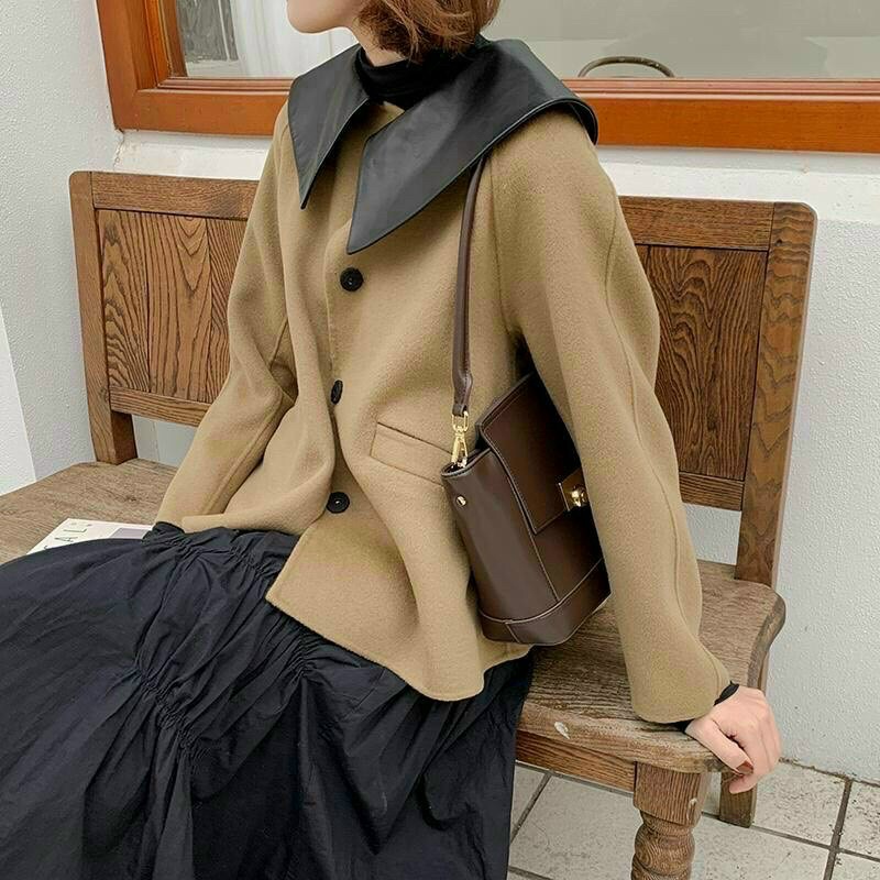 TNS-Túi tote công sở da mềm sang trọng Mikoka tote bag-màu nâu