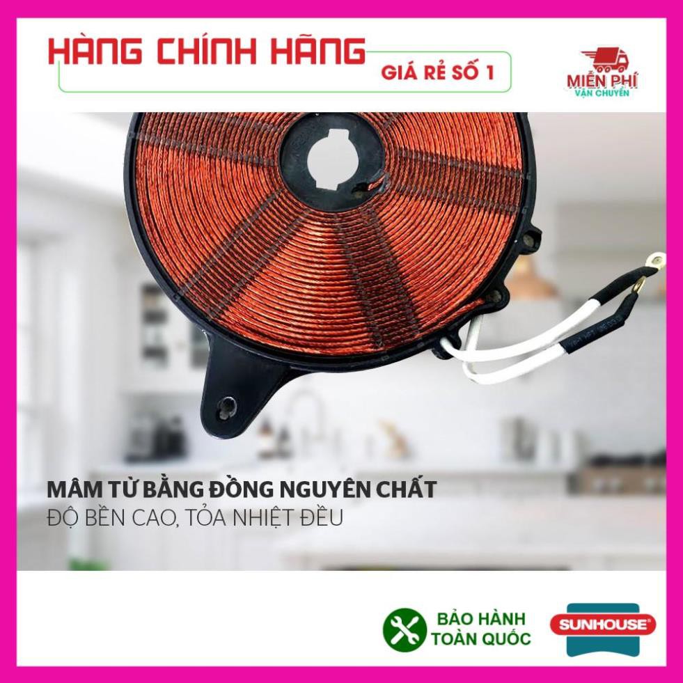 Bếp điện từ cảm ứng sunhouse SHD6800, bếp điện từ đơn Sunhouse công suất 2000W kính chịu lực siêu bền.