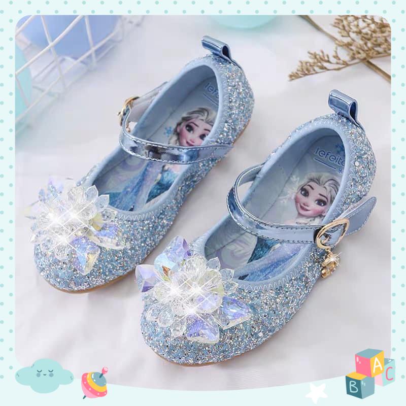 GIÀY BÚP BÊ ELSA KIM TUYẾN ĐÍNH ĐÁ CHO BÉ GÁI TỪ SIZE 26-