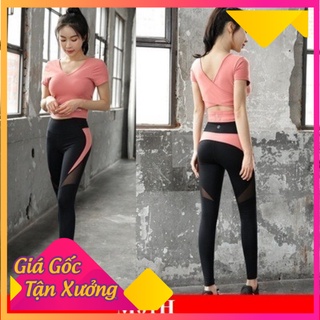 Sét Bộ đồ Thể Thao Nữ Tập Yoga, Gym, Aerobic Cao Cấp – M01H