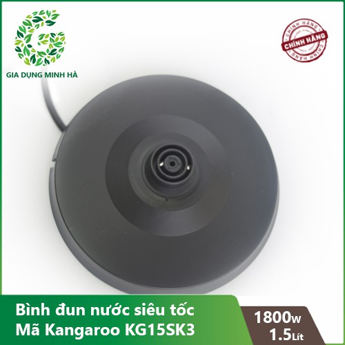 Bình đun siêu tốc Kangaroo 1.5L KG15SK3 bảo hành chính hãng