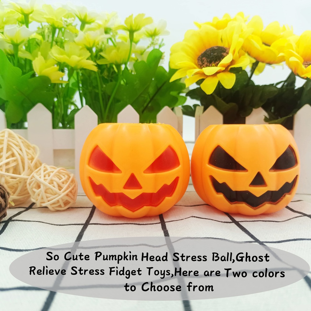Đồ Chơi Nắn Bóp Hình Trái Bí Ngô Halloween Giúp Giảm Căng Thẳng