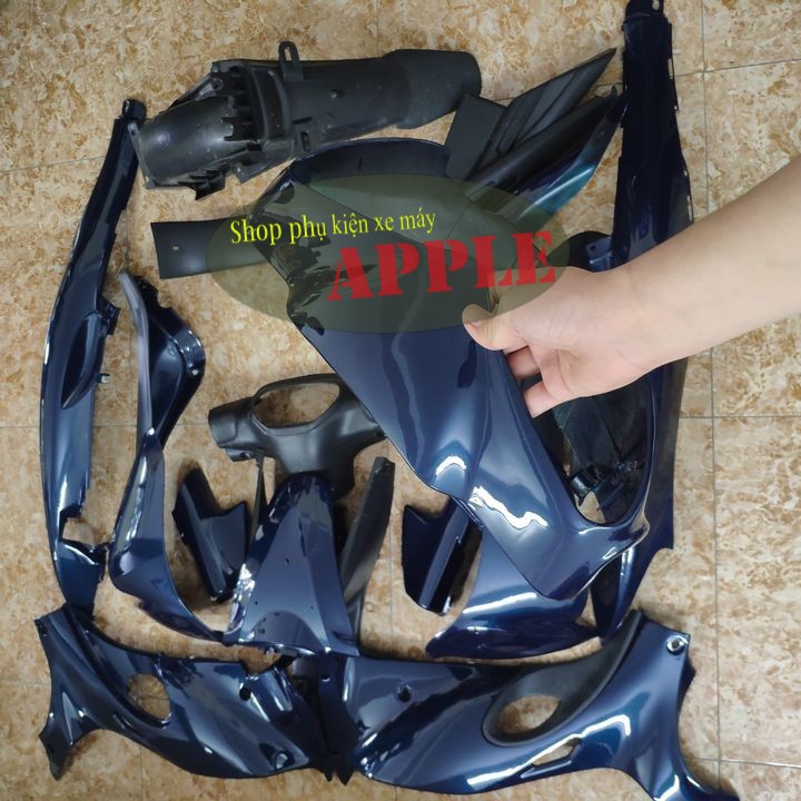 Bộ dàn áo - vỏ nhựa Loại Phanh Đĩa xe JUPITER R ĐỜI 2001 - 2003 màu XANH NHỚT nhựa nguyên sinh ABS siêu bền đẹp