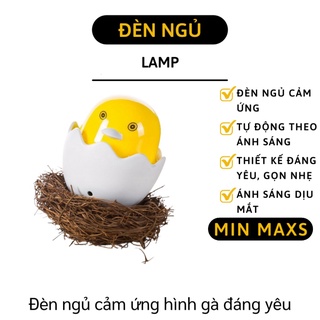Đèn Ngủ Cảm Ứng - Đèn Ngủ Hình Con Gà Đáng Yêu Tự Động Bật Tắc, Ánh Sáng Dịu  5170 [MINMAXS]