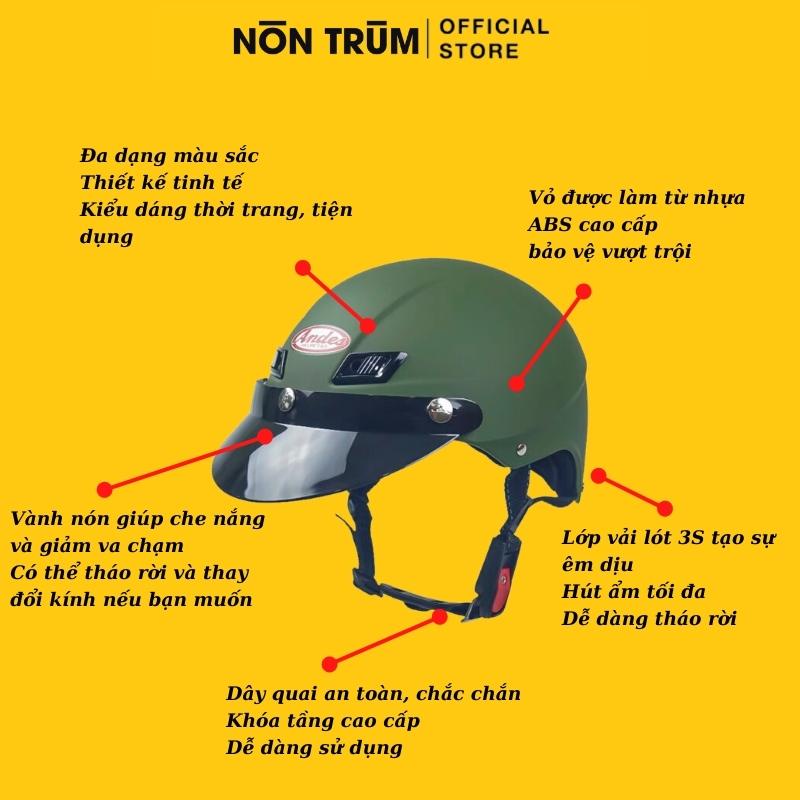 Nón bảo hiểm ANDES 109 gắn lưỡi trai chính hãng