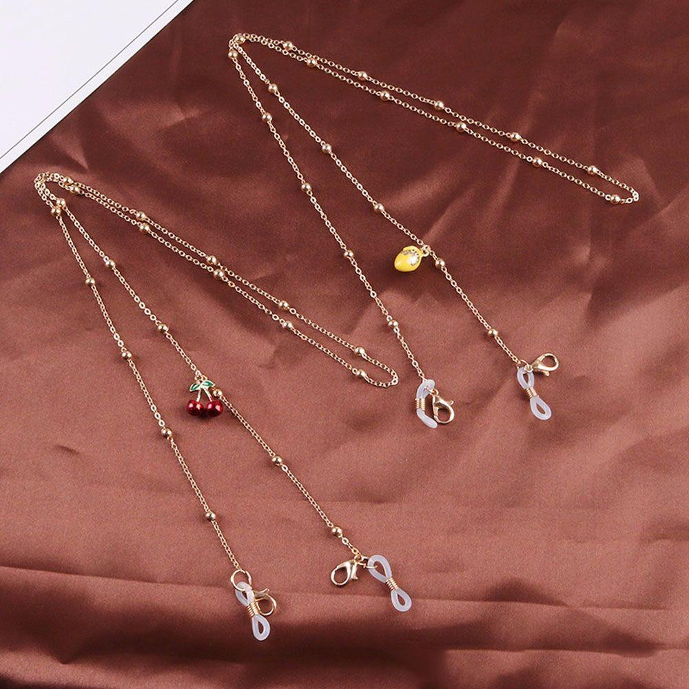 Dây Đeo Mắt Kính Chống Trượt Phối Hạt Kim Loại Hình Trái Cây Thời Trang VANES1