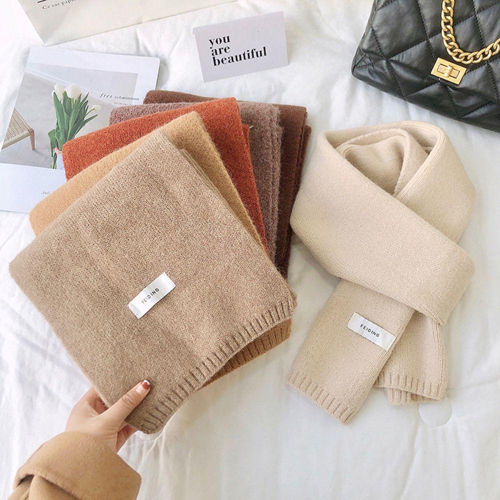 Khăn Choàng Cổ Dệt Kim Dày Giữ Ấm Mùa Thu Đông Dễ Thương