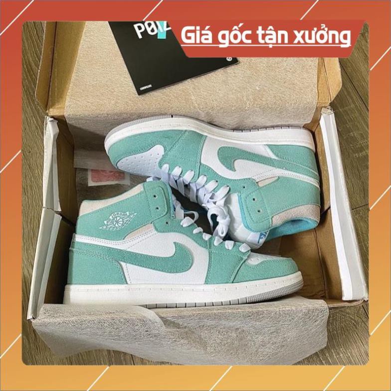 [FreeShip+ Hàng Xịn] GIÀY NAM NŨ JD1 JORDAN CAO CỔ MÀU XANH PASTEL PHIÊN BẢN DA LỘN