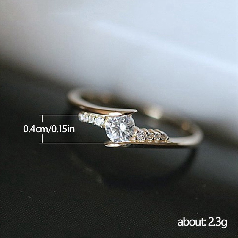 Nhẫn Đính Hôn Đính Đá Zircon AAA Thiết Kế Sang Trọng Cho Nữ