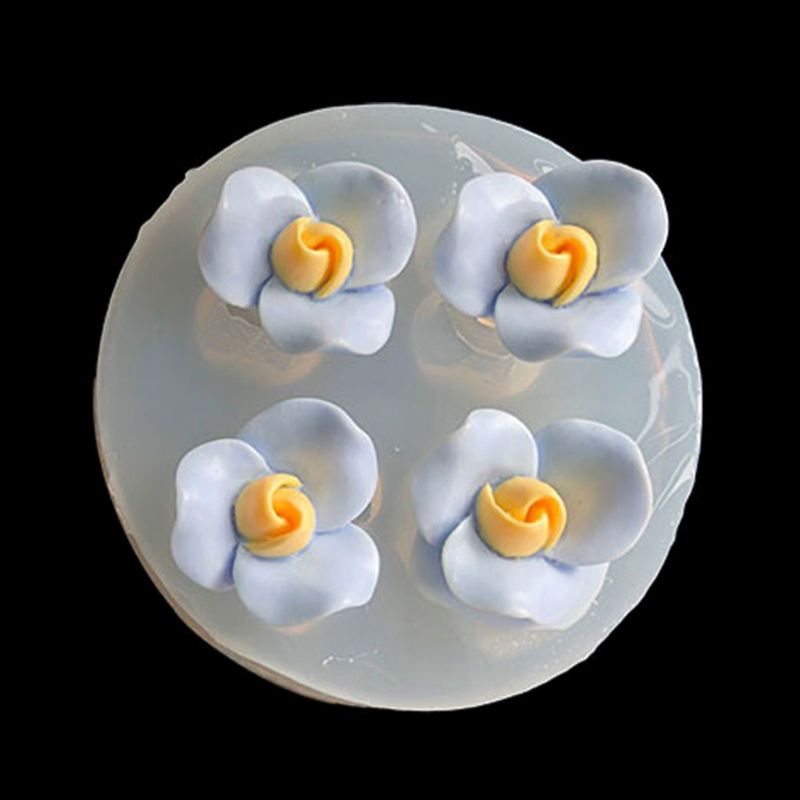 Khuôn Silicone Làm Đồ Trang Sức Hình Hoa Trà