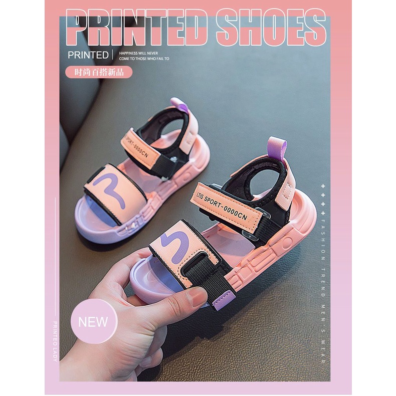 Giày Sandal Công Chúa Đi Biển Mùa Hè 2022 Đế Mềm Cao Cấp Phong Cách Mới Cho Bé Gái @