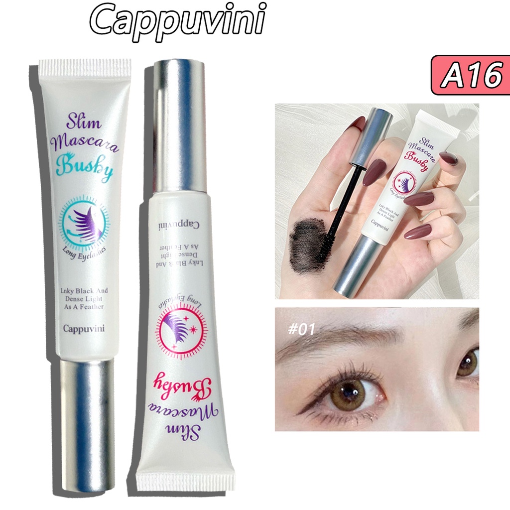Mascara Cappuvini chuốt mi lâu dài cao cấp tiện dụng 6g