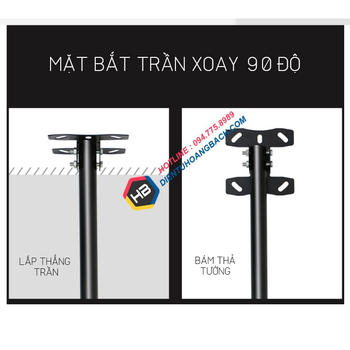 Giá Treo Tivi Thả Trần DJ01 24 - 43 Inch - Xoay 360 Độ - Giá Treo Tivi Ngược Trần Chuyên Dụng