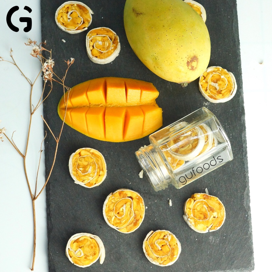 Bánh cuộn trái cây GUfoods - Chua ngọt tự nhiên, Giàu vitamin C, Ăn vặt healthy, Tốt cho sức khoẻ (200g/500g) - Mứt Tết
