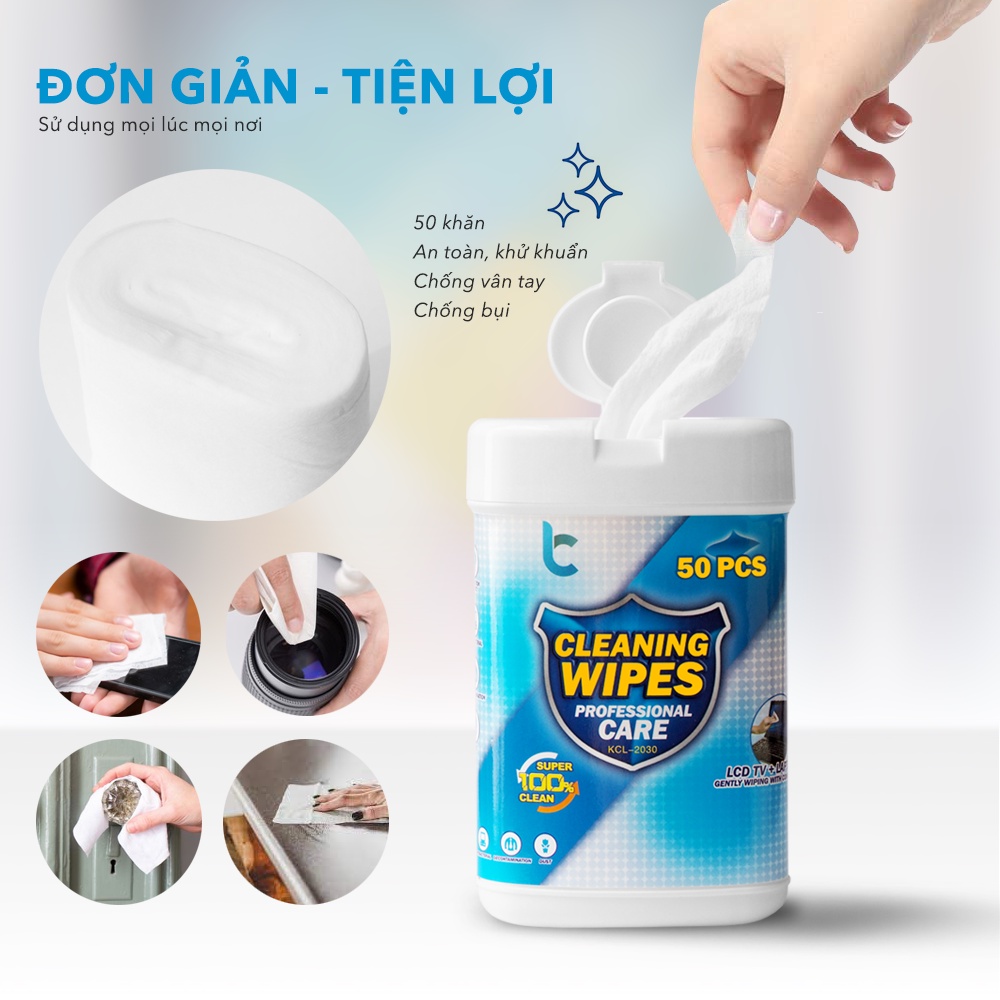 Bộ Vệ Sinh Macbook/Laptop/Lens/Máy ảnh/Điện thoại Khăn Rút Lucas Cleaning Wipes | BigBuy360 - bigbuy360.vn