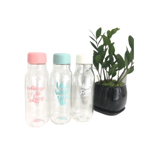 Bình nước nhựa Milky LOCK&amp;LOCK HAP654 trong suốt cute 500ml