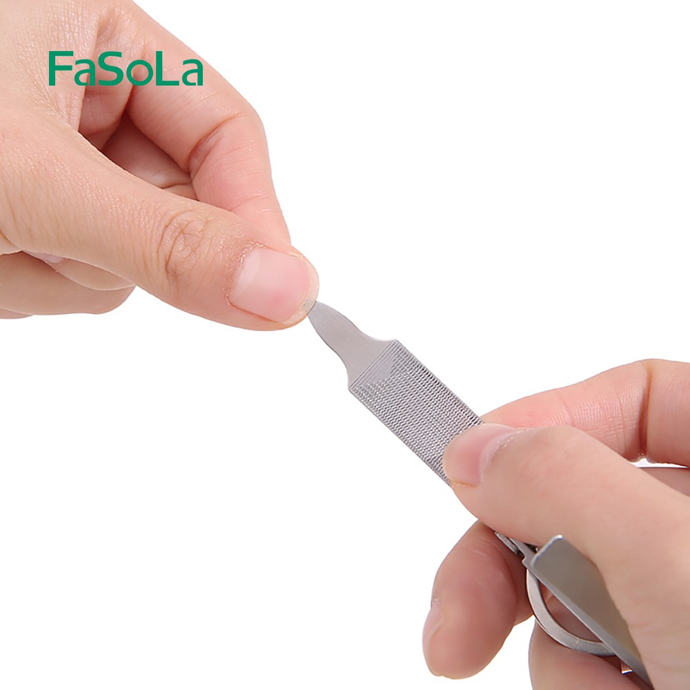 Đồ bấm móng tay dạng móc khóa bằng thép không gỉ FASOLA FSLJY-013