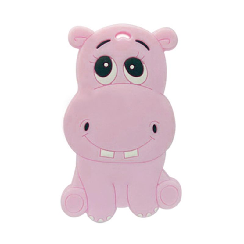 Đồ Chơi Ngậm Nướu Hình Hà Mã Hoạt Hình Bằng Silicon Dễ Thương Cho Bé