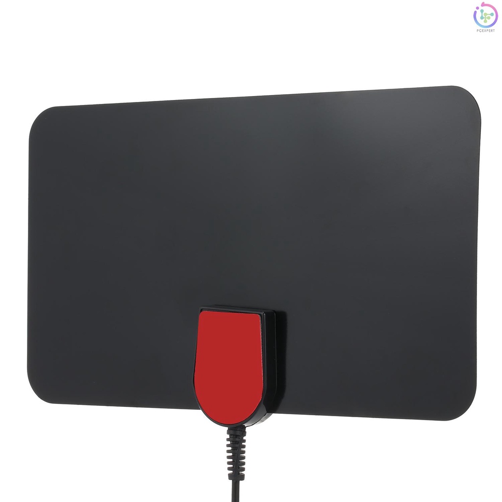 New  Indoor Digital TV Antenna HD Signal Flat Panel UHF FM HDTV Antenna Signal Receiver Black