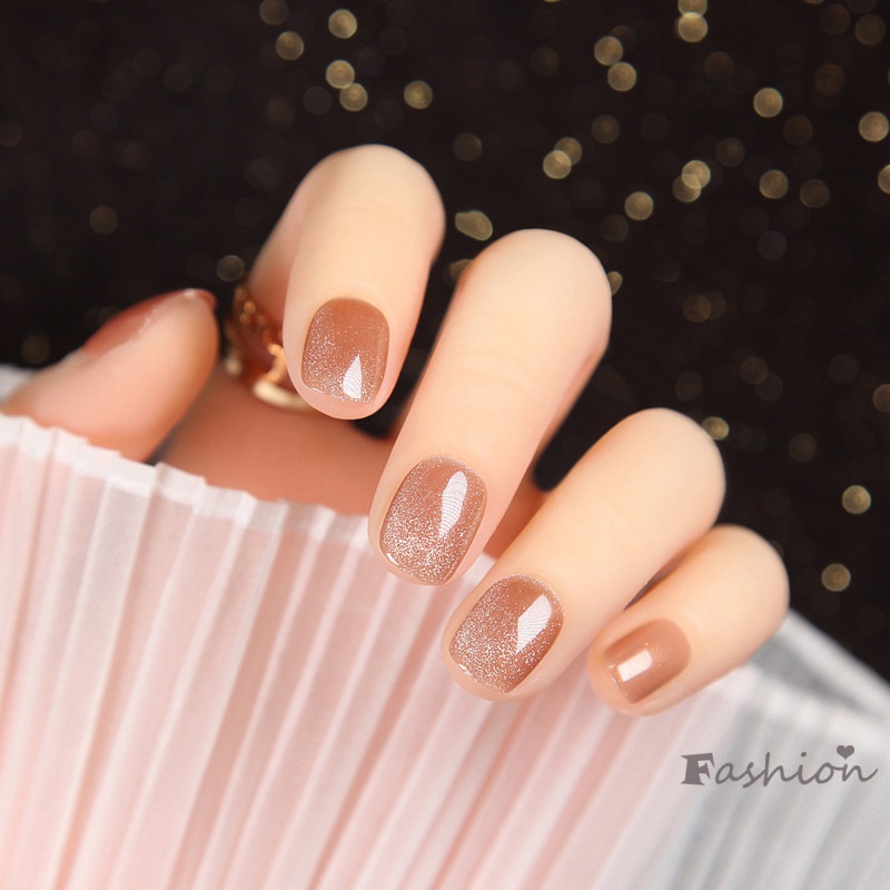 Set 24 Móng Tay Giả Ngắn Che Phủ Toàn Diện Họa Tiết Mắt Mèo Dễ Thương Bắt Mắt