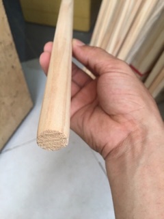 Thanh gỗ tròn 1m , 1m2 đường kính 2cm