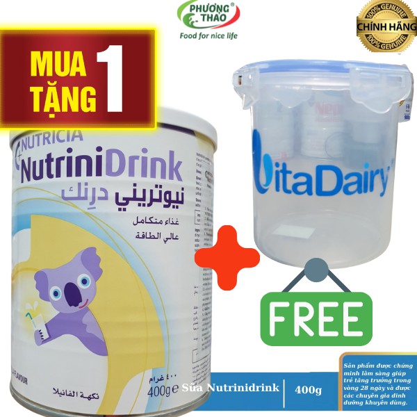 NutriniDrink _ Sữa bột NutriniDrinknhập khẩu nguyên lon từ Đức 400g DATE T2.2022