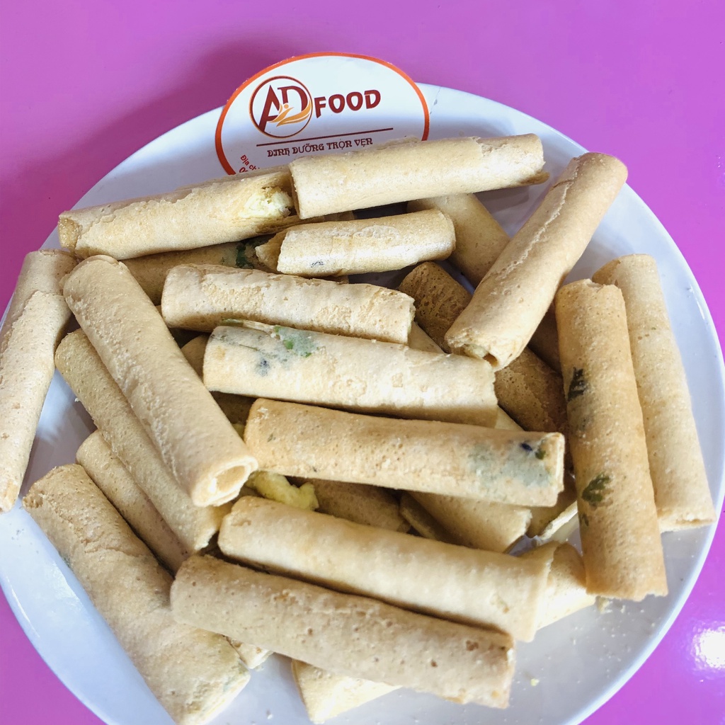 1kg bánh ống ngò nhân kem thơm ngon (2 bịch 500gr )