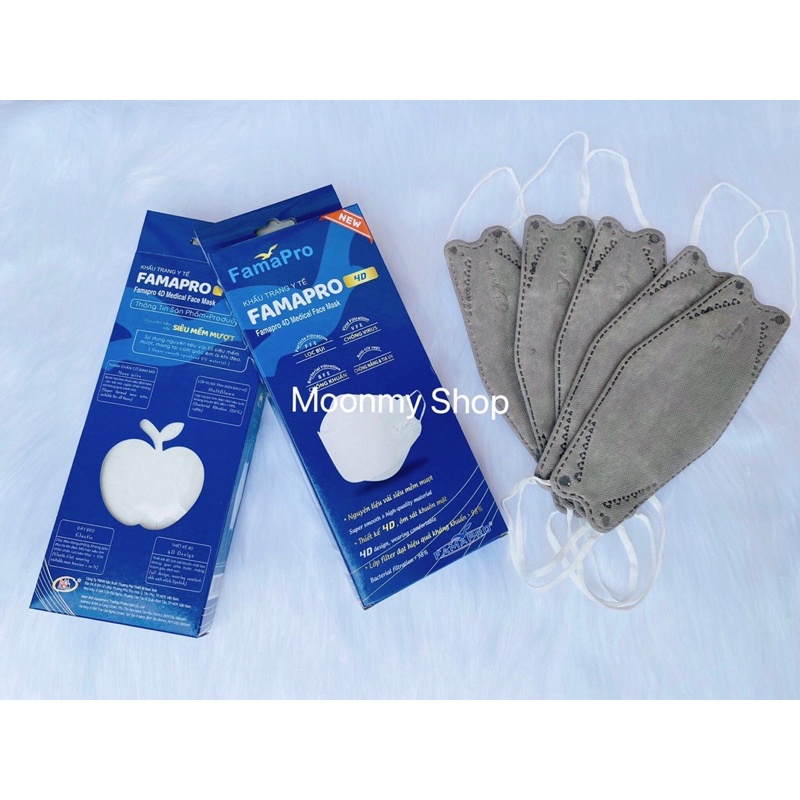 Sỉ 1 thùng 50 hộp 500 cái khẩu trang 4D FAMAPRO/khẩu trang kf94 Famapro 500 cái