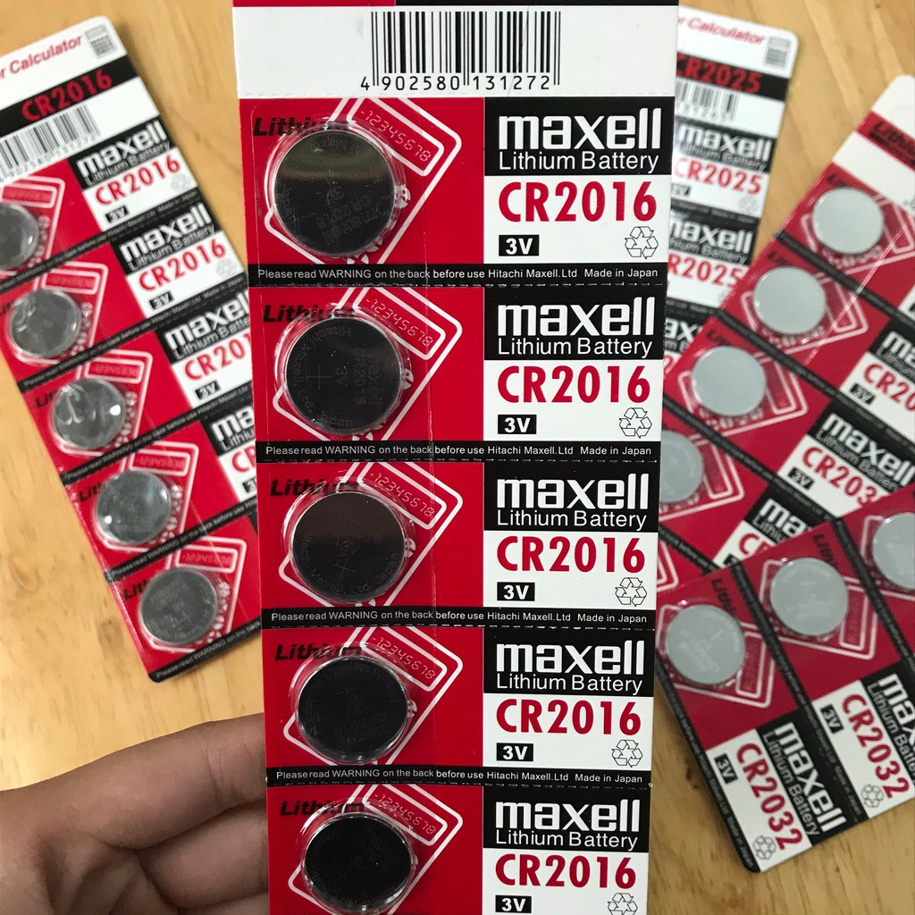 Pin CR2016 - 2016 Hiệu Maxell Lithium 3v Dạng Pin Cúc Áo Chính Hãng Giá Rẻ