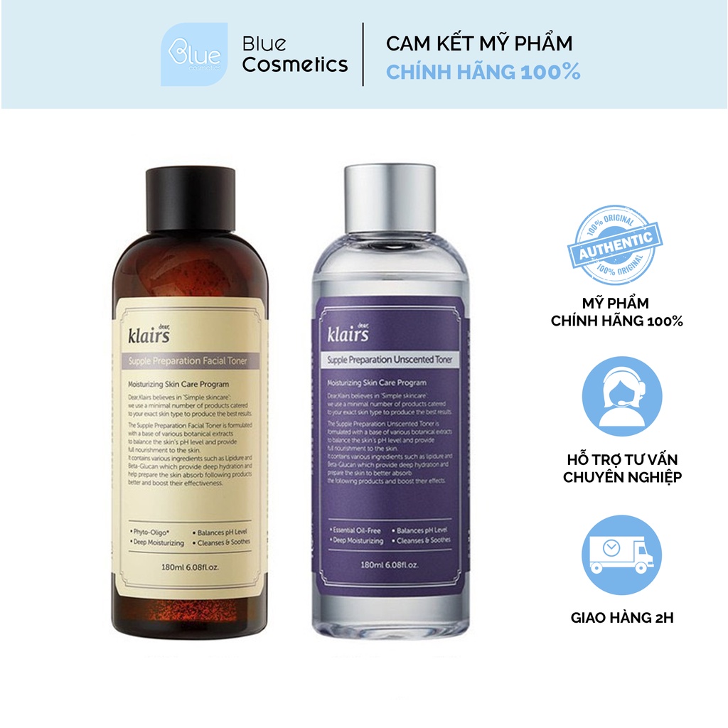 Nước hoa hồng Dear Klairs Supple Preparation Facial Toner 180ml