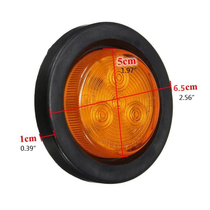 1 Đèn Led 4 Bóng Chống Nước Gắn Hông Xe Tải / Tàu Thuyền