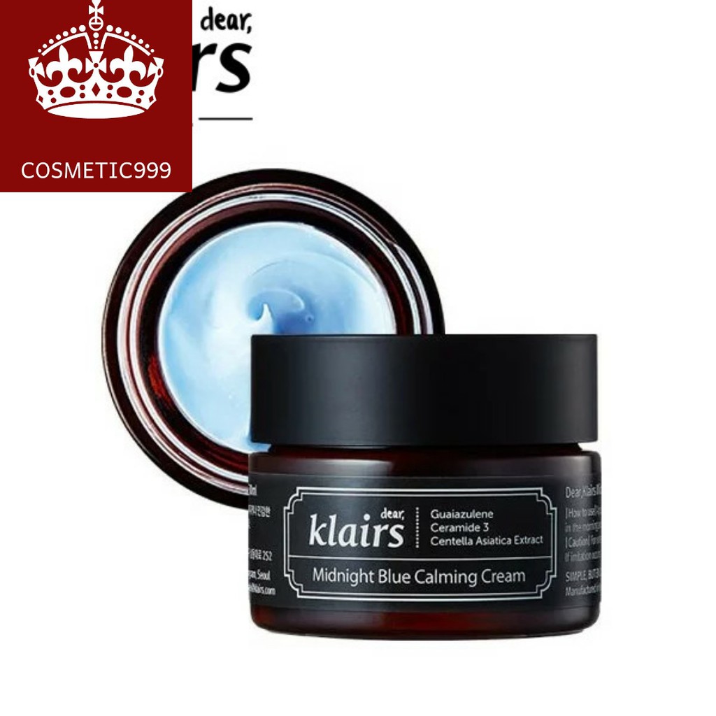 Kem dưỡng  Klairs Midnight Blue Calming Cream, kem dưỡng dành cho da dầu mụn Cosmetic999