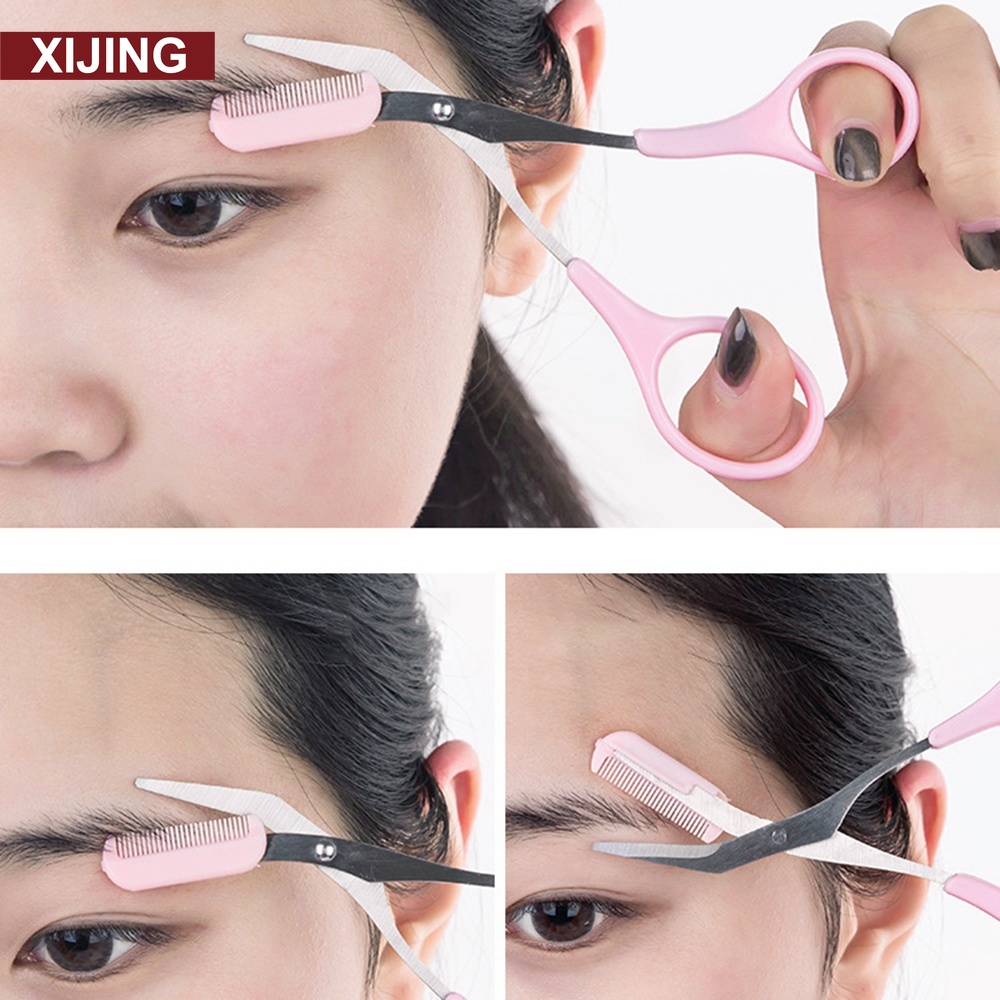 【COD】Kéo tỉa lông mày thiết kế nhỏ gọn phong cách Hàn Quốc màu hồng