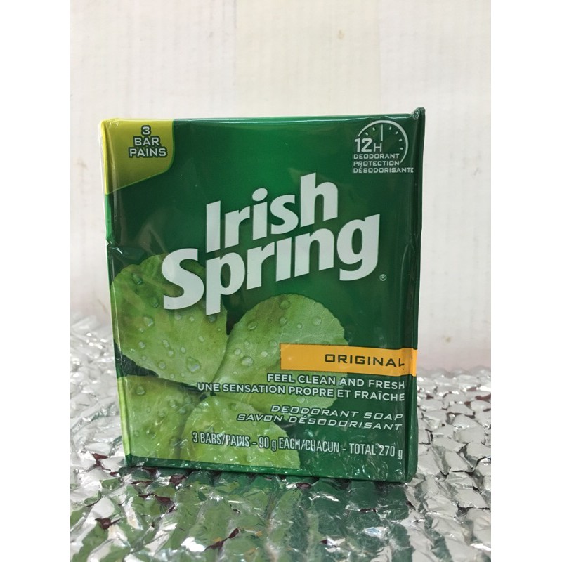 Xà phòng diệt khuẩn Irish Spring  Lốc 3cục (314,4g)