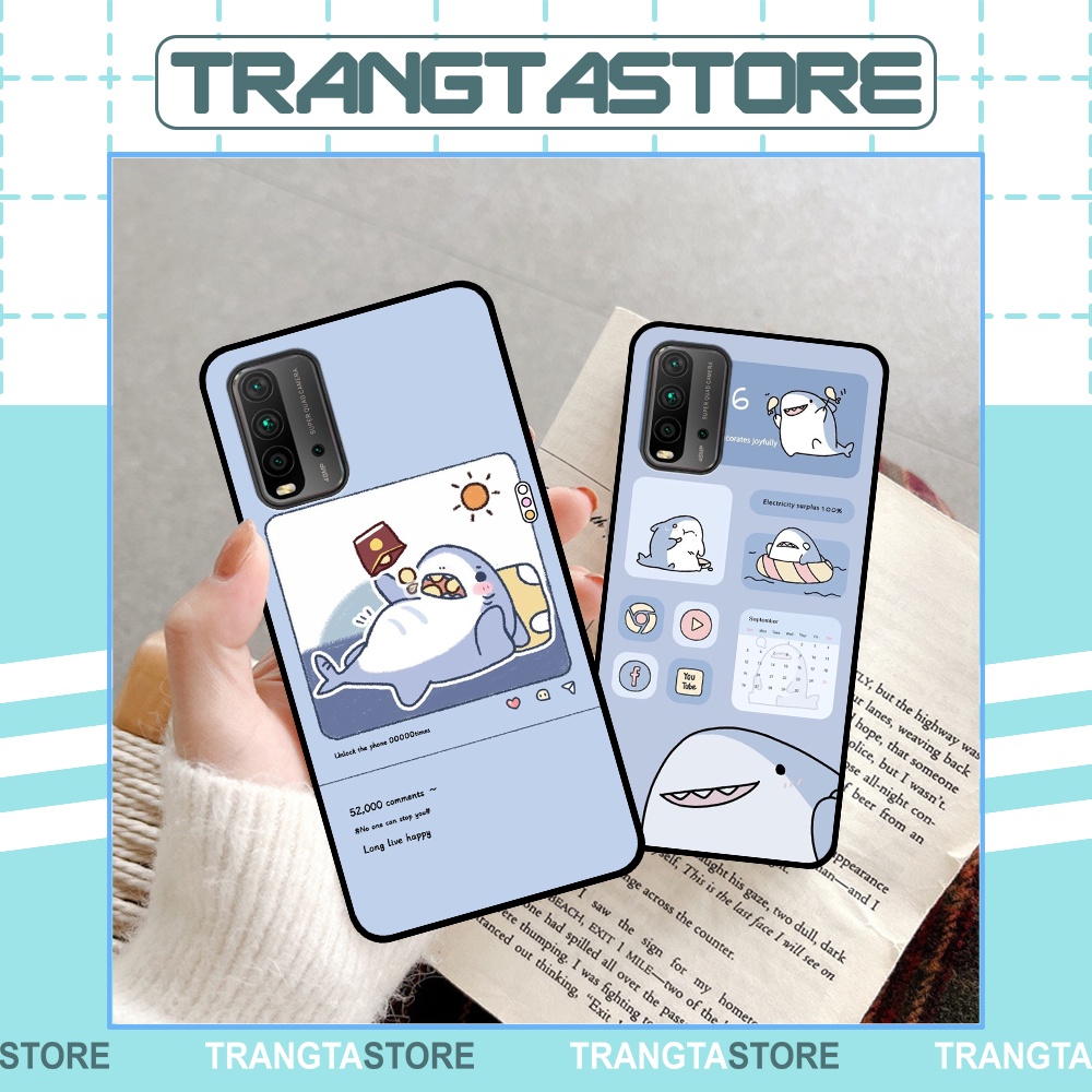 Ốp Xiaomi Redmi 9T / Poco M3 in hình nền cá mập đáng yêu giá rẻ