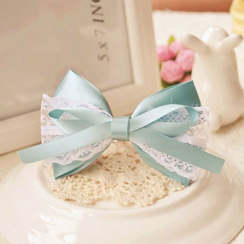 Set ruy băng ren, voan, lụa nguyên liệu làm handmade : Kẹp tóc, cột tóc, cài áo, cặp tóc, cài tóc, nơ tóc🍒