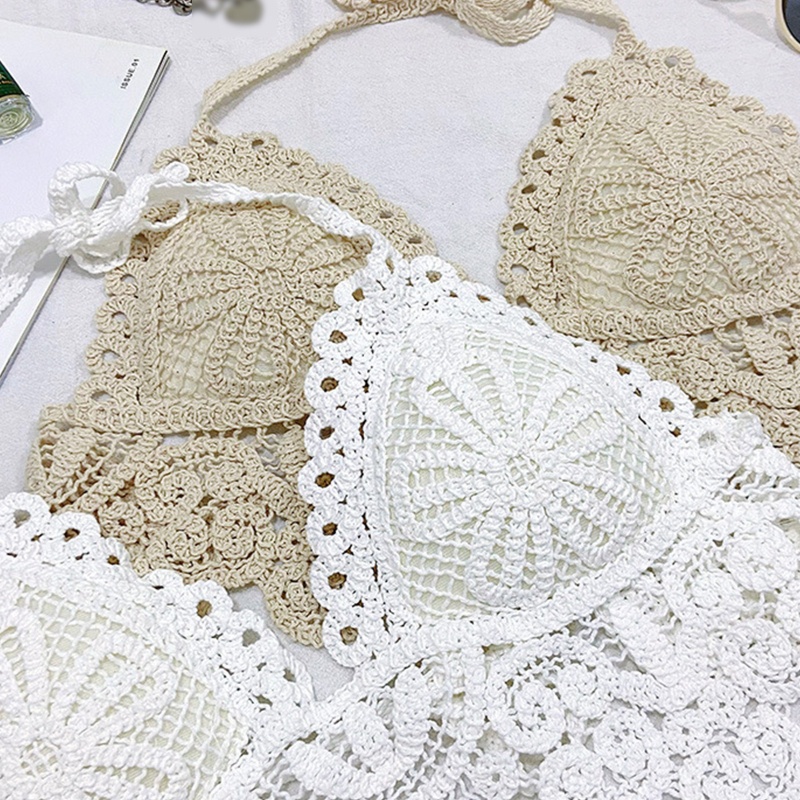 Áo Croptop Dệt Kim Phong Cách Boho Quyến Rũ Dành Cho Nữ