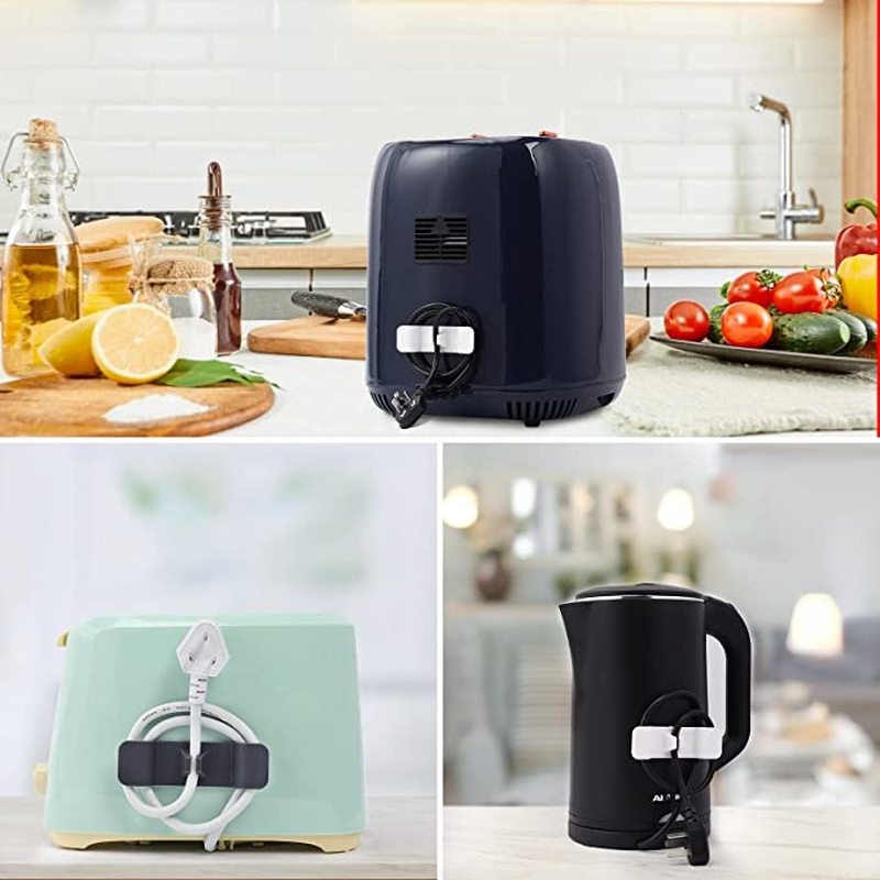 1 Giá Đỡ Dây Cáp Gọn Nhẹ 2 Loại Tự Dính Tiện Dụng Cho Nhà Bếp