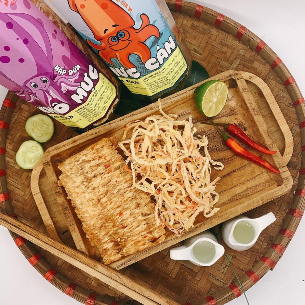 [Chuẩn Loại 1] Mực mix 2 vị:Mực xé + Mực cán cao cấp hàng loại 1 - Mực hấp dừa, Mực cán nguyên , Mực thơm ngon | BigBuy360 - bigbuy360.vn