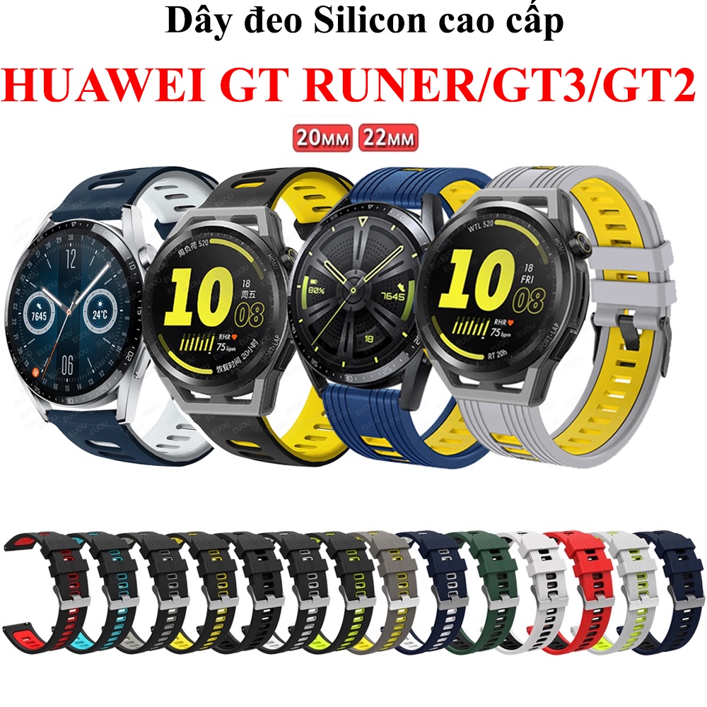 [HUAWEI GT 3] Dây đeo Silicon cao cấp Huawei GT3/Huawei GT Runer/Huawei GT2