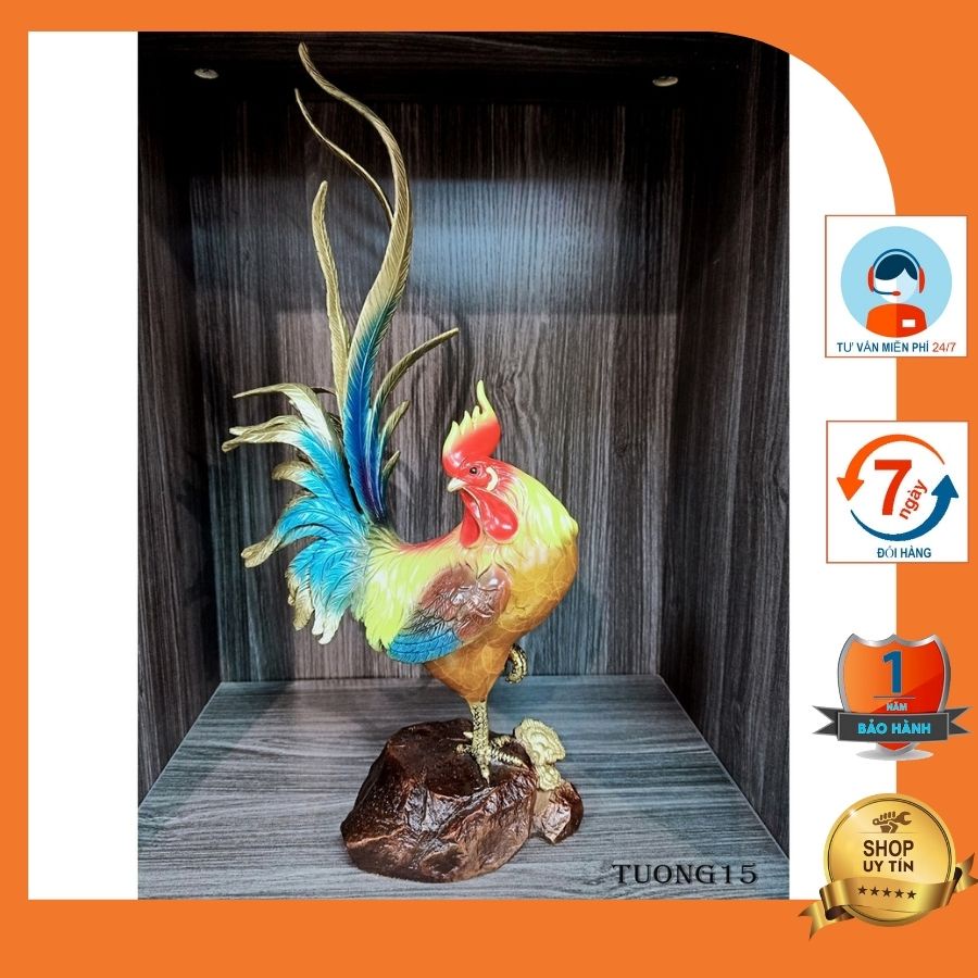 Tượng gà trống - kim kê để bàn phong thủy - Tân Cổ Điển độc đáo TUONG15