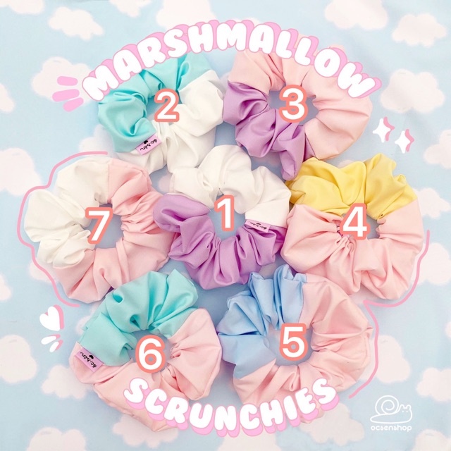 (Ocsenshop) Scrunchie marshmallow