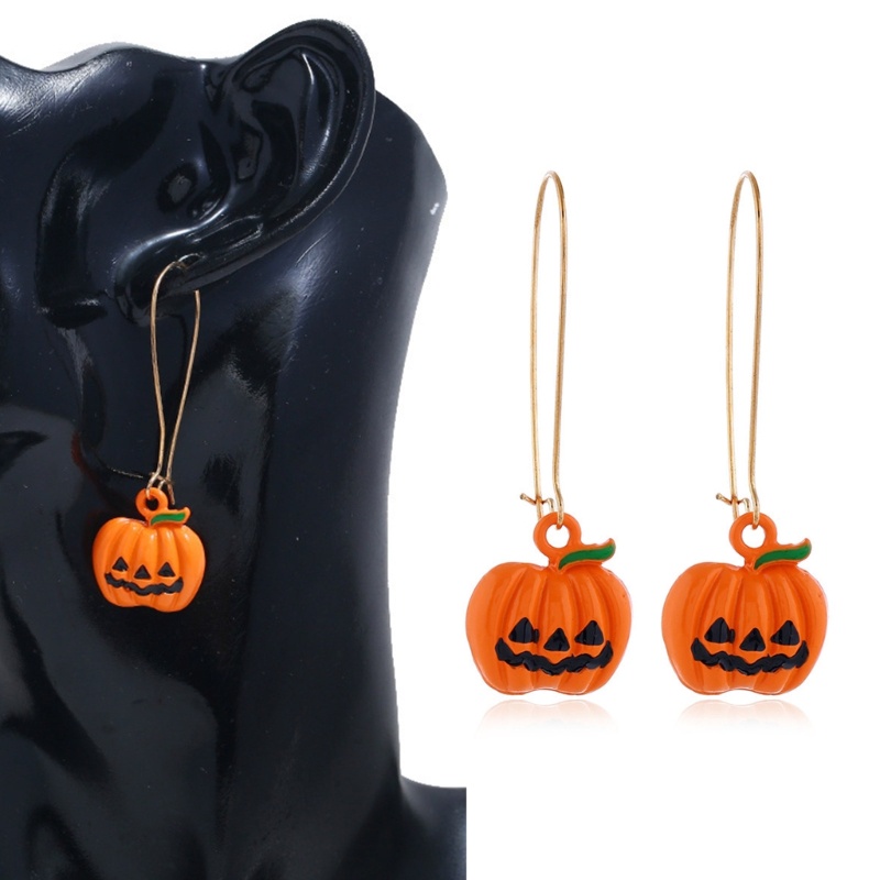 Khuyên Tai Lủng Lẳng Hình Bí Ngô Dễ Thương Thời Trang Dự Tiệc Halloween